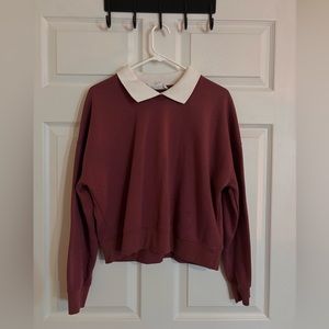 Collared sweater (maroon)